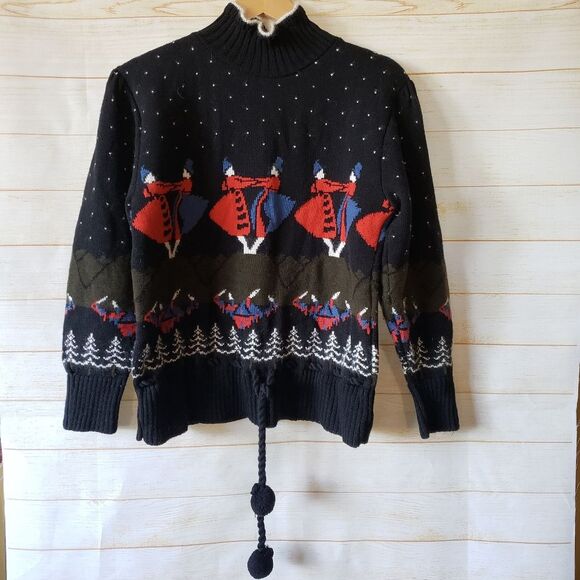 Cullinane Vintage 80's Wool/Angora Polo Neck Winter Sweater Women's Large USA - Picture 3 of 14